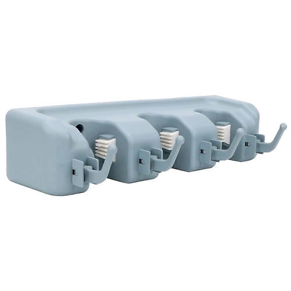 Mop Broom Holder Wall Mounted Rack 35 Position SpaceSaving MultiTool Organizer for Kitchen