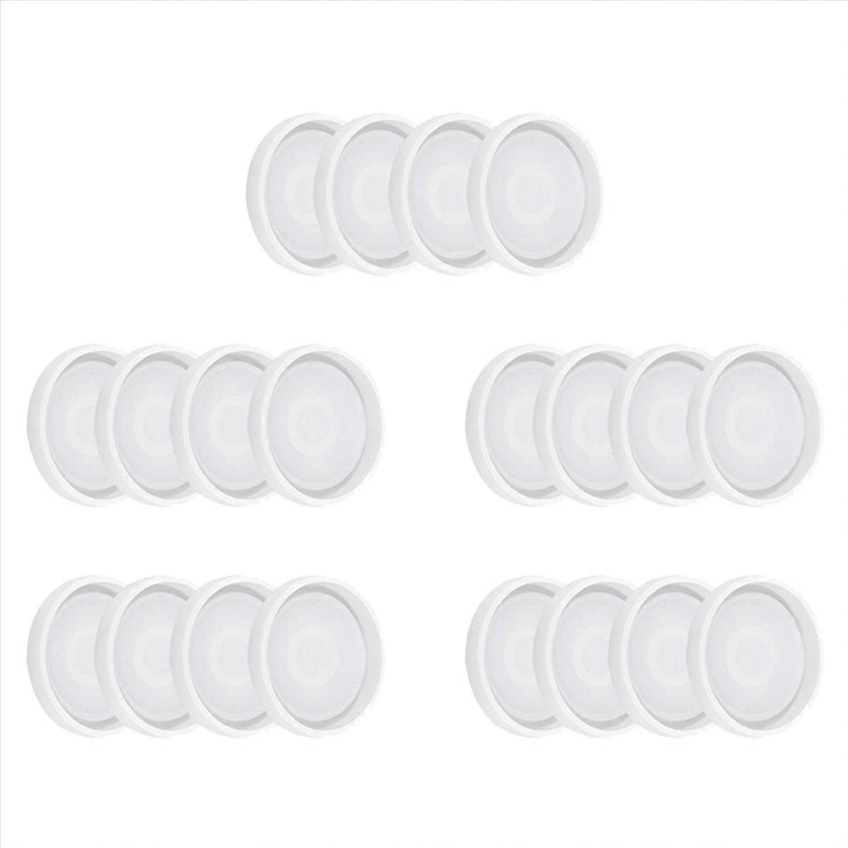 4 Pack Round Silicone Coaster Molds,Clear Epoxy Molds