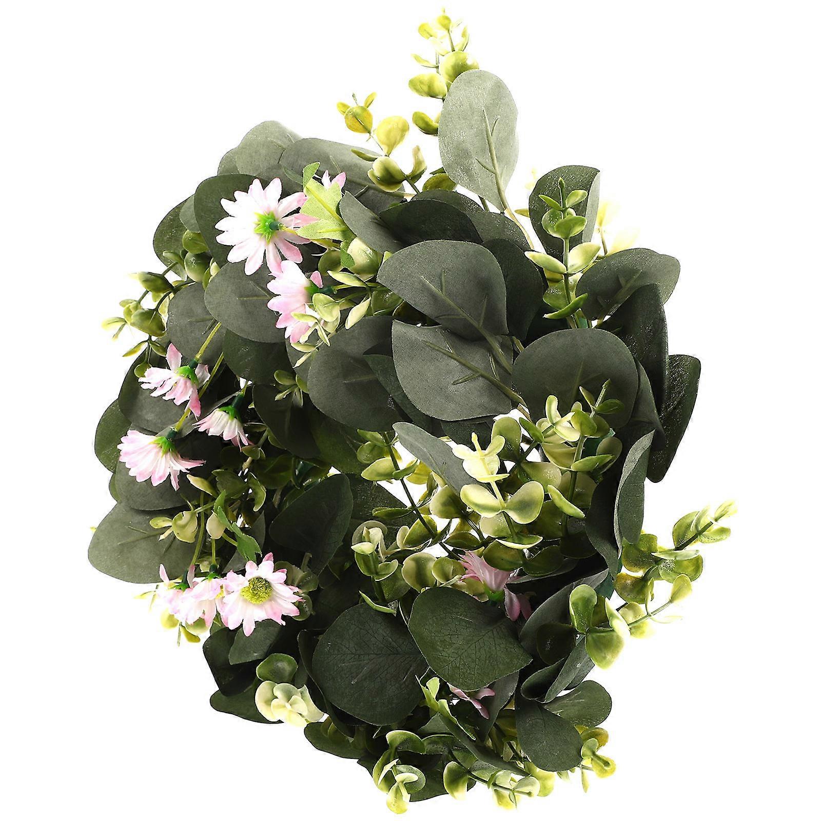 Artificial Eucalyptus Leaf Wreath Wall Hanging Spring Decor For Indoor Outdoor 1Set