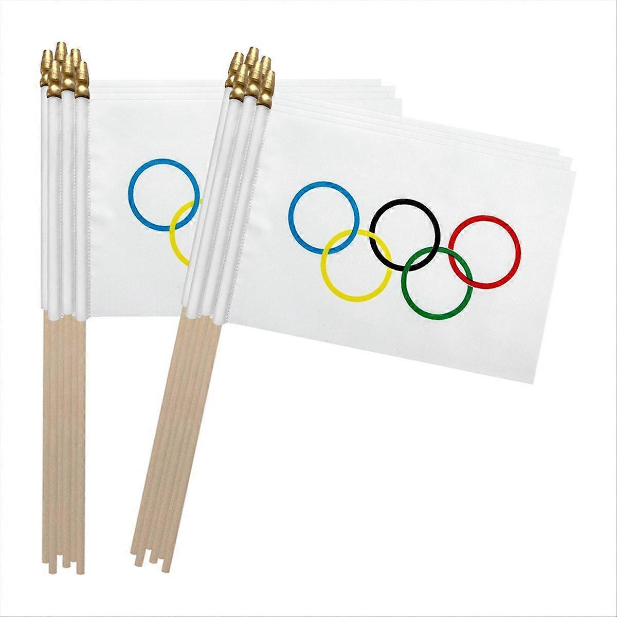 20 Pcs Decorations Hand Held Stick Flag