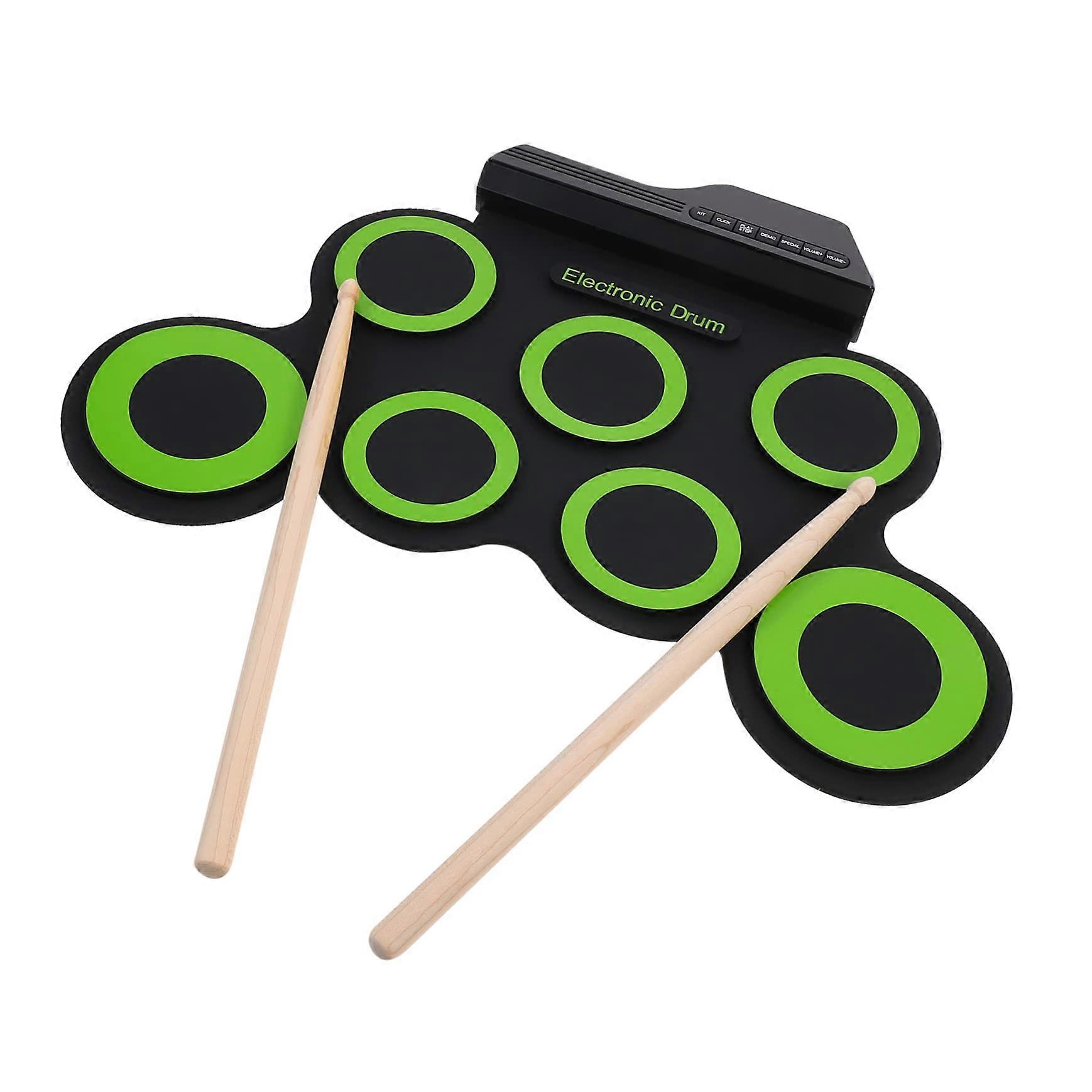 Roll Up Electronic Drum Kit with Realistic Drum Head USB Powered for Home Practice