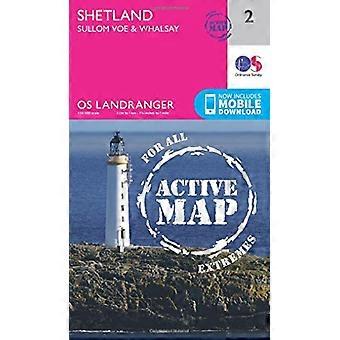 Shetland - Sullom Voe &Whalsay (OS Landranger Map)