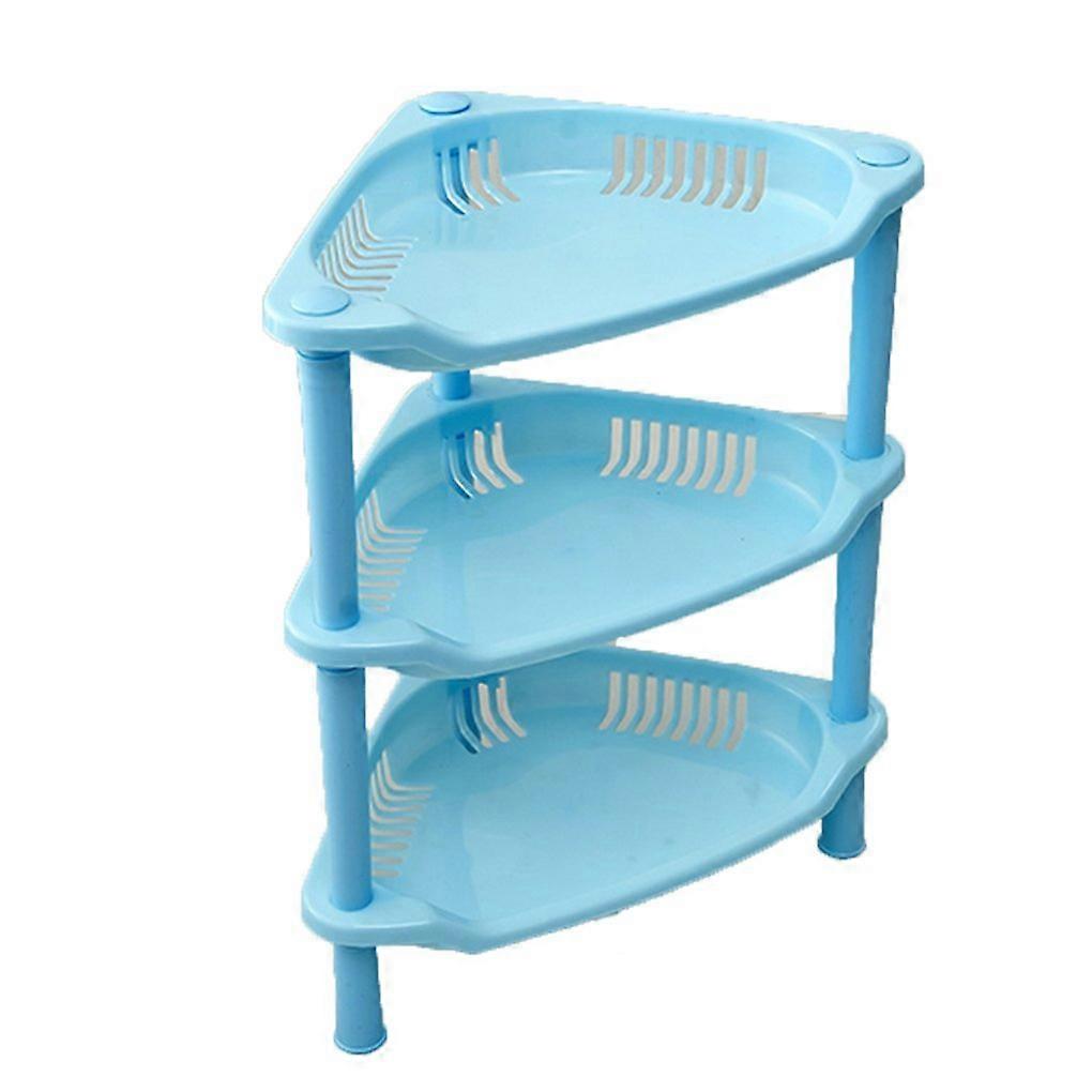 Corner Shower Shelf ThreeTier Rustproof Plastic Bathroom Storage Rack for Kitchen and Shower