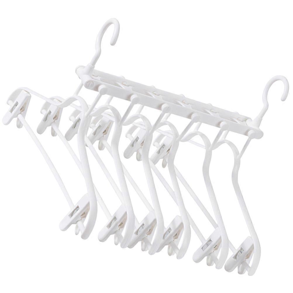 Coat Hanger Foldable Clothes Drying Rack for Hanging White