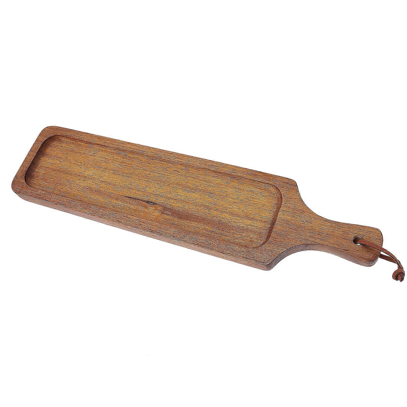 Kitchen Wooden Tray For Households Dining Table Use Rectangular Light Brown Serving 1Pcs