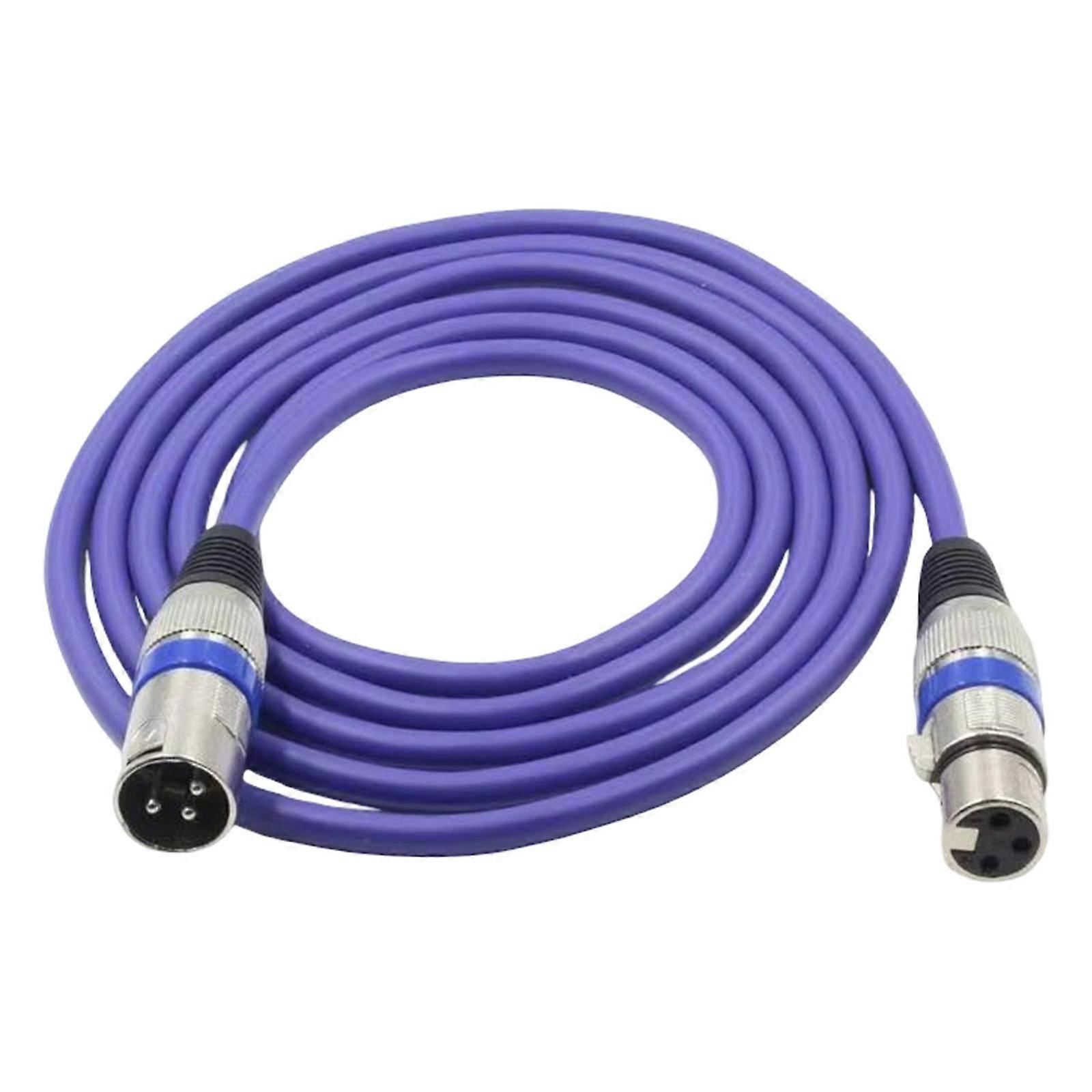 Câble XLR 3 broches fonctionnel pour microphones XLR mâle vers femelle, idéal pour les systèmes audio haute performance et les configurations DJ (2 unités)