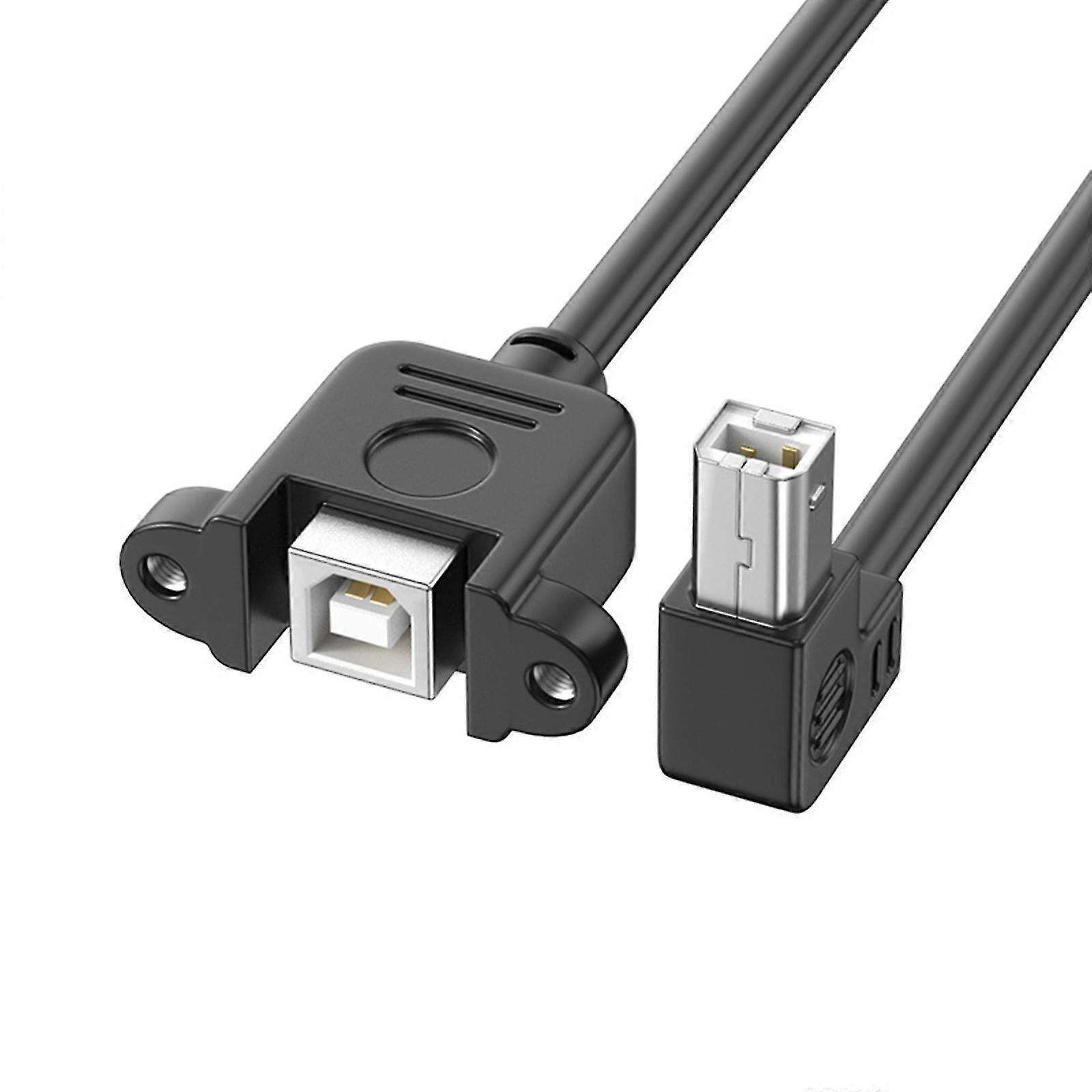 USB2.0 Printers Cable with High Transfer TypeB Extended 90Degree Elbow Panel Mount compatible with Efficient Office Setups