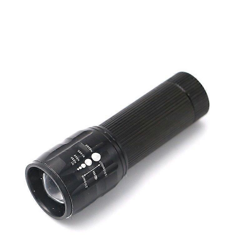 2 PCS Three-speed Zoom LED Flashlight