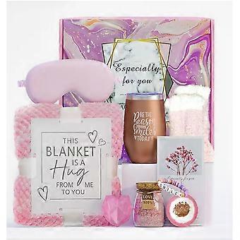 10-Pc Rose Luxury Bath/Spa Relaxation Soothing Gift Set- Self Care Package