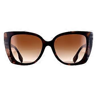 Burberry Sunglasses BE4393 Meryl 405313 Dark Havana w Check Brown Brown Gradient