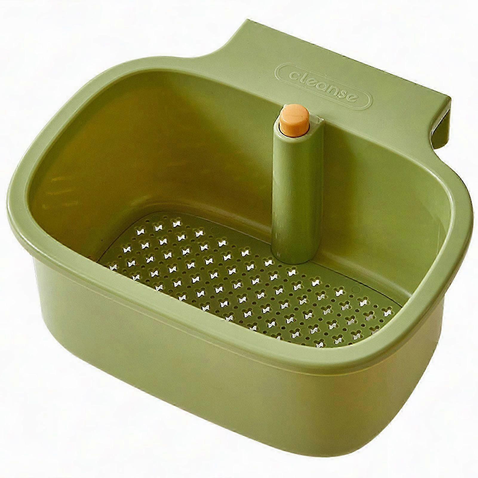 Hanging Sink Baskets Sink Strainer Press Automatic Dumping Kitchen Draining Basket for Effortless Post-Dinner Cleanup