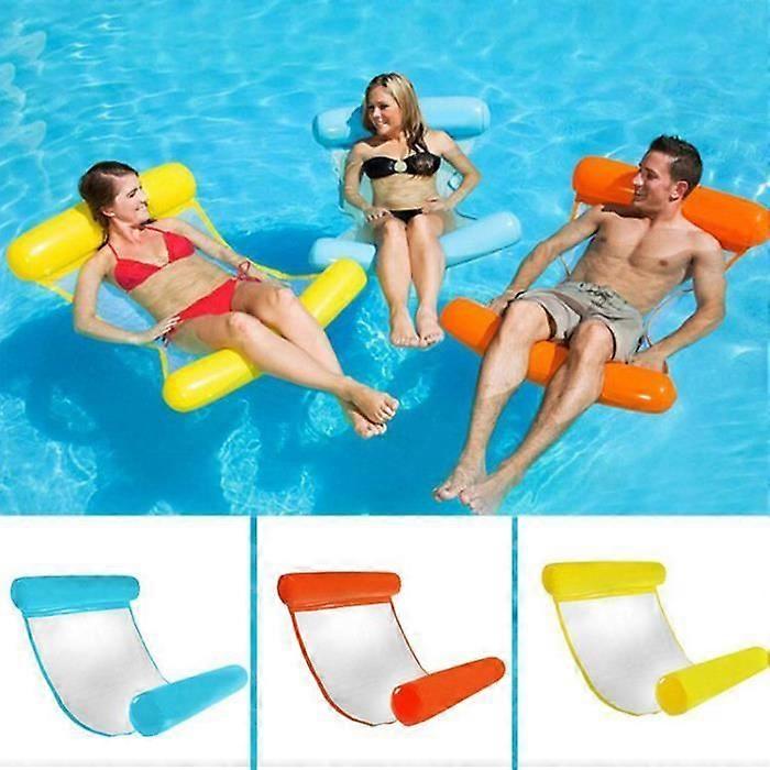 Inflatable Water Hammock, Red Floating Hammock Inflatable Bed Beach Folding Portable