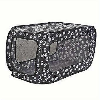 36" Portable & Foldable Pet Playpen - Cartoon Design, Ideal For Small Dogs And Cats, Perfect For Travel & Outdoor Use