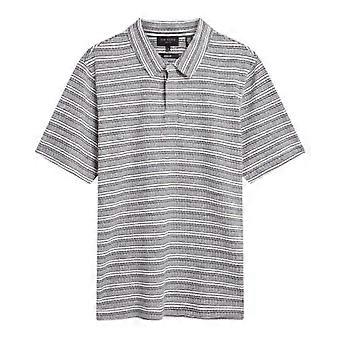 Ted Baker Herren-Polohemd mit Streifen und Waffelstrick