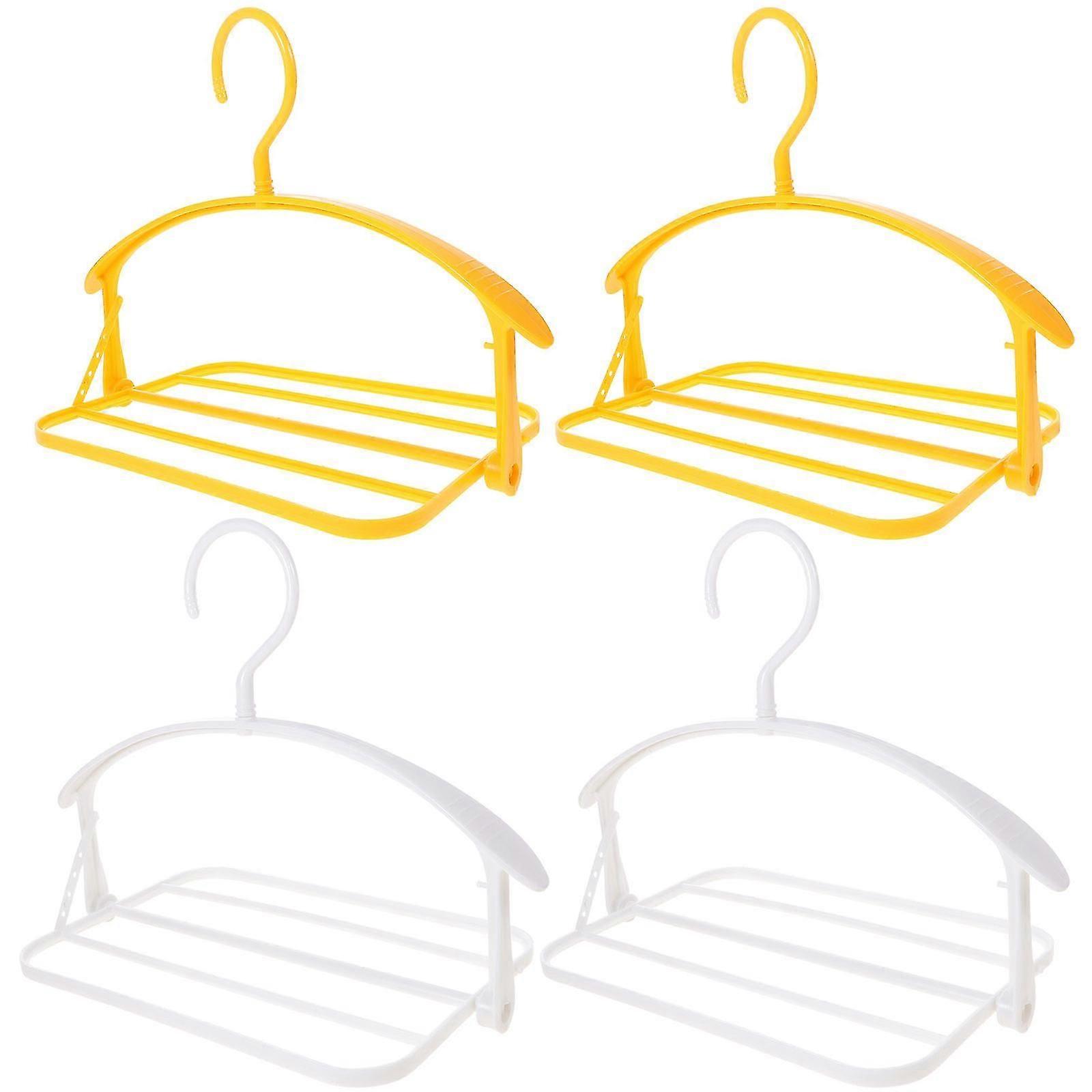 Assorted Color Multifunctional Clothes Hanger for Pants 4Pcs Set