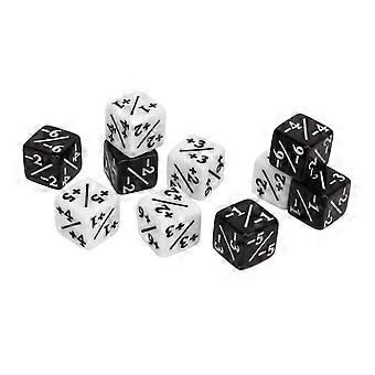 20Pcs 16mm Positive und Negative Würfel Schwarz Weiß 4-seitiger Würfelzähler kompatibel Mathematik Unterricht