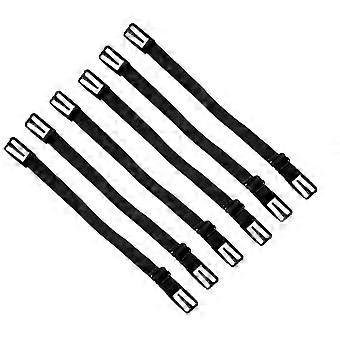 Pakke med 6 sklisikre BH-stroppholdere Justerbare elastiske Bralette stroppeklemmer for sikker og komfortabel passform BH-tilbehør-god