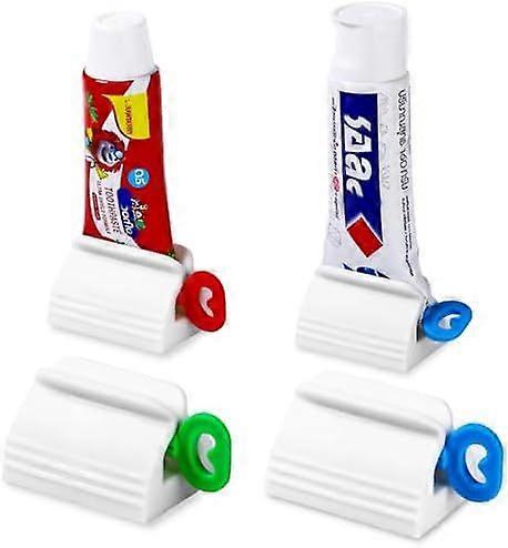Toothpaste Squeezer, Set of 4 Rolling Toothpaste Squeezer, Dispenser, Simple and Practical
