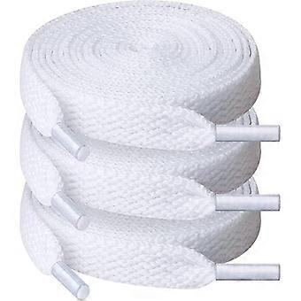 3 Pair Flat Shoe laces, 8mm Wide Shoelaces for Athletic Running Sneakers Shoes Boot Strings