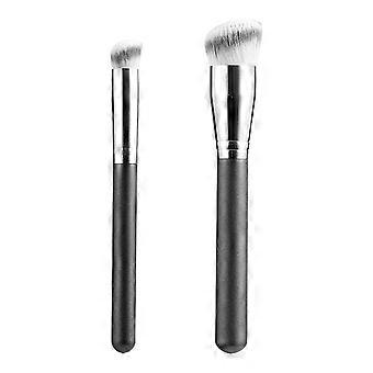 2Pcs Makeup Brushes Trace-less Cover Acne Marks Artificial Fiber Oblique Round Head Contour Brushes Makeup Tools