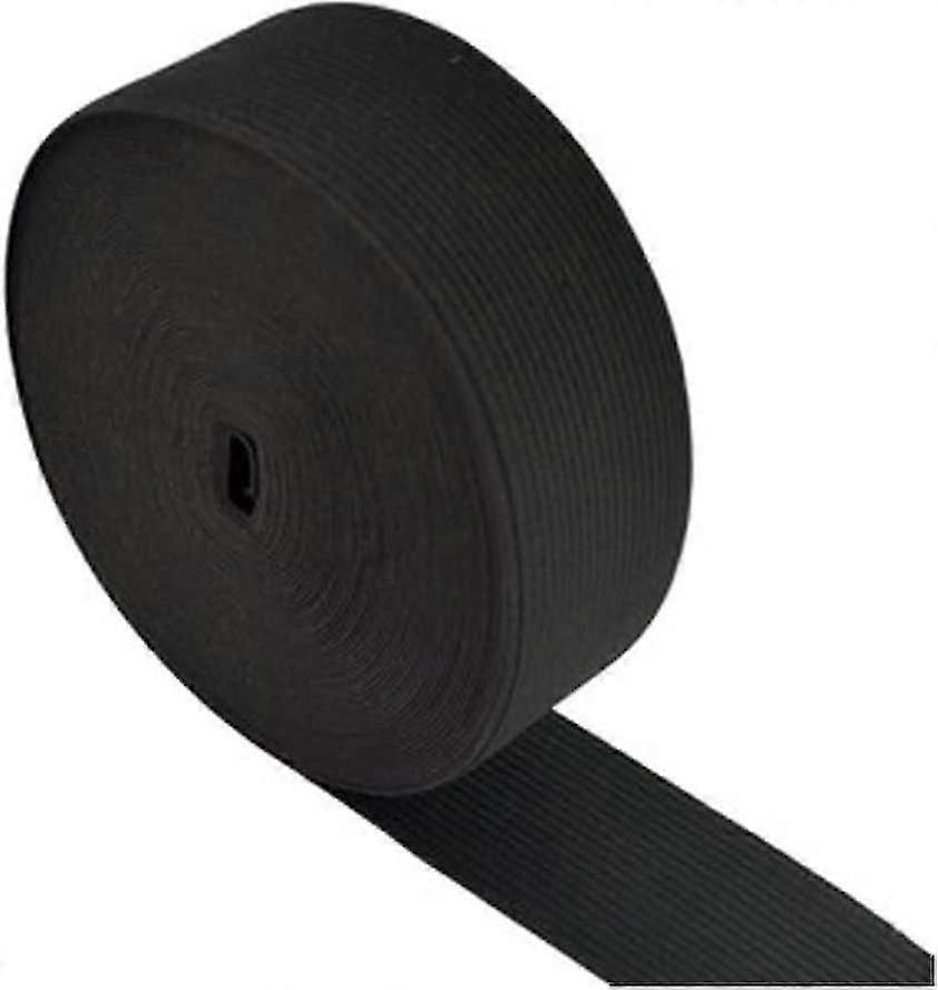 Elastik til syning. 5 meter stretch elastik (sort. 5m X 40mm)