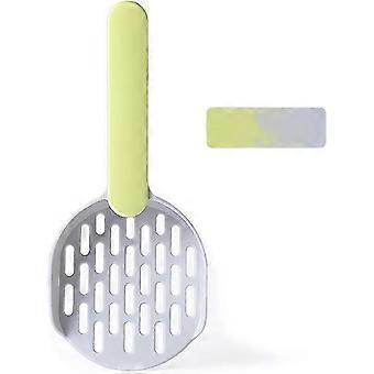 Hidden Hook Litter Scoop, Antibacterial ABS Plastic, Stylish & Practical Pet Tool (Green)
