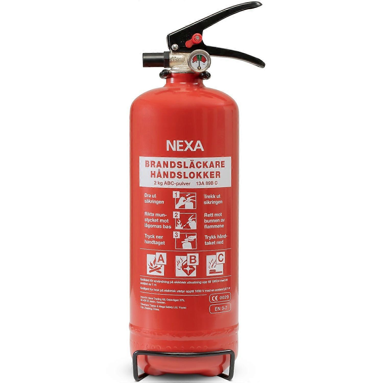 Extincteur rouge 2 kg 13A