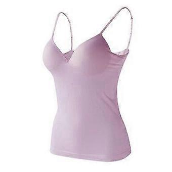 Vrouwen tanktops met gewatteerde plank bh draadloze mouwloze basis casual vest voor vrouwen formele dagelijkse feestbal