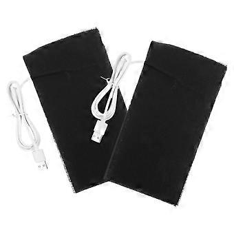 USB Electric Heat Pads for Small Animals 6Pcs Black Reptile Mats