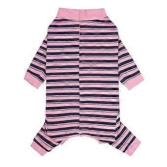 Mode vierbenige hondenkleding met doorlaatbare comfortabele elastieken Hondenkleding voor buitenwandelingen in koud weer Roos rood XL