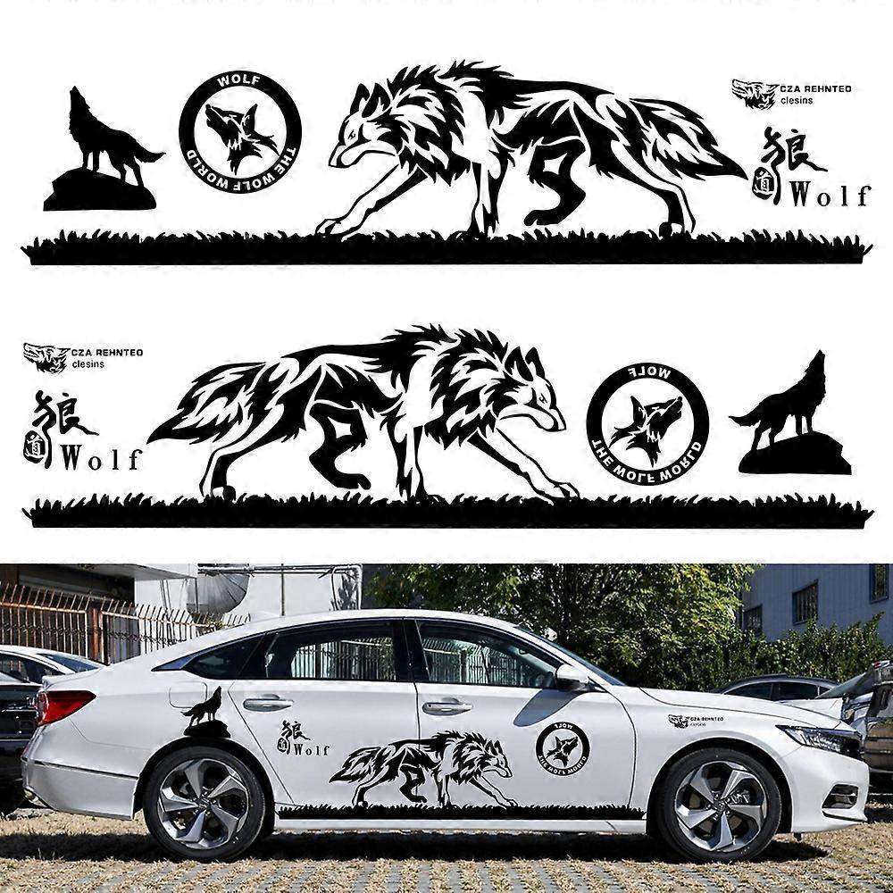2 PCS/Set D-180 Wolf Totem Pattern Car Modified Decorative Sticker