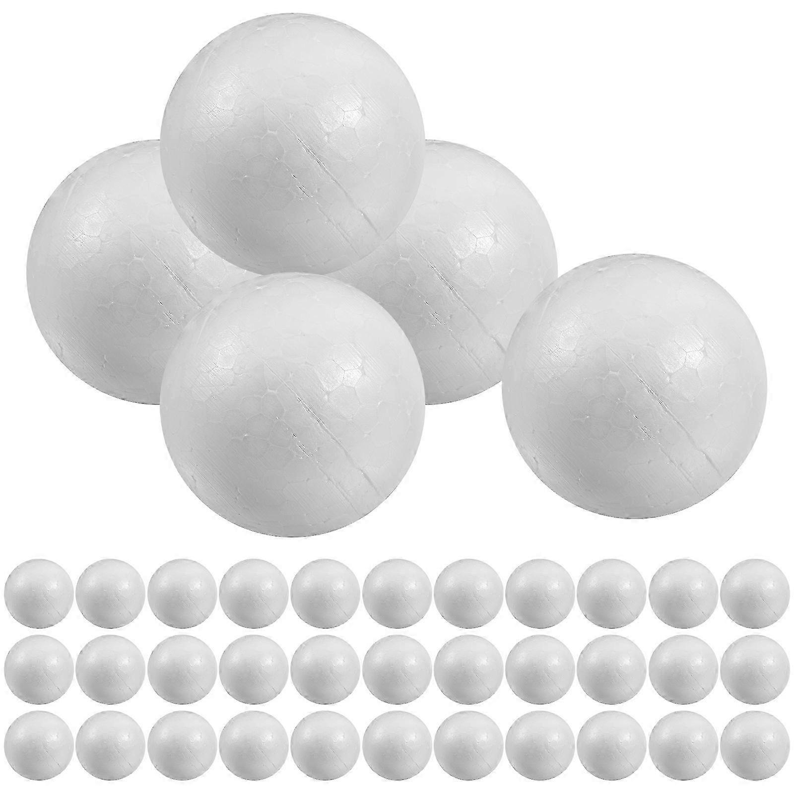 50pcs Wedding Decoration Modeling Craft Solid Polystyrene Balls Round Spheres DIY Stuff (Solid 6cm)