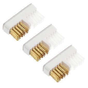 3PCS Nail Drill Cleaning Brush Set with Replaceable Dual Heads for Deep Cleaning Nail Bits at Home or Salon