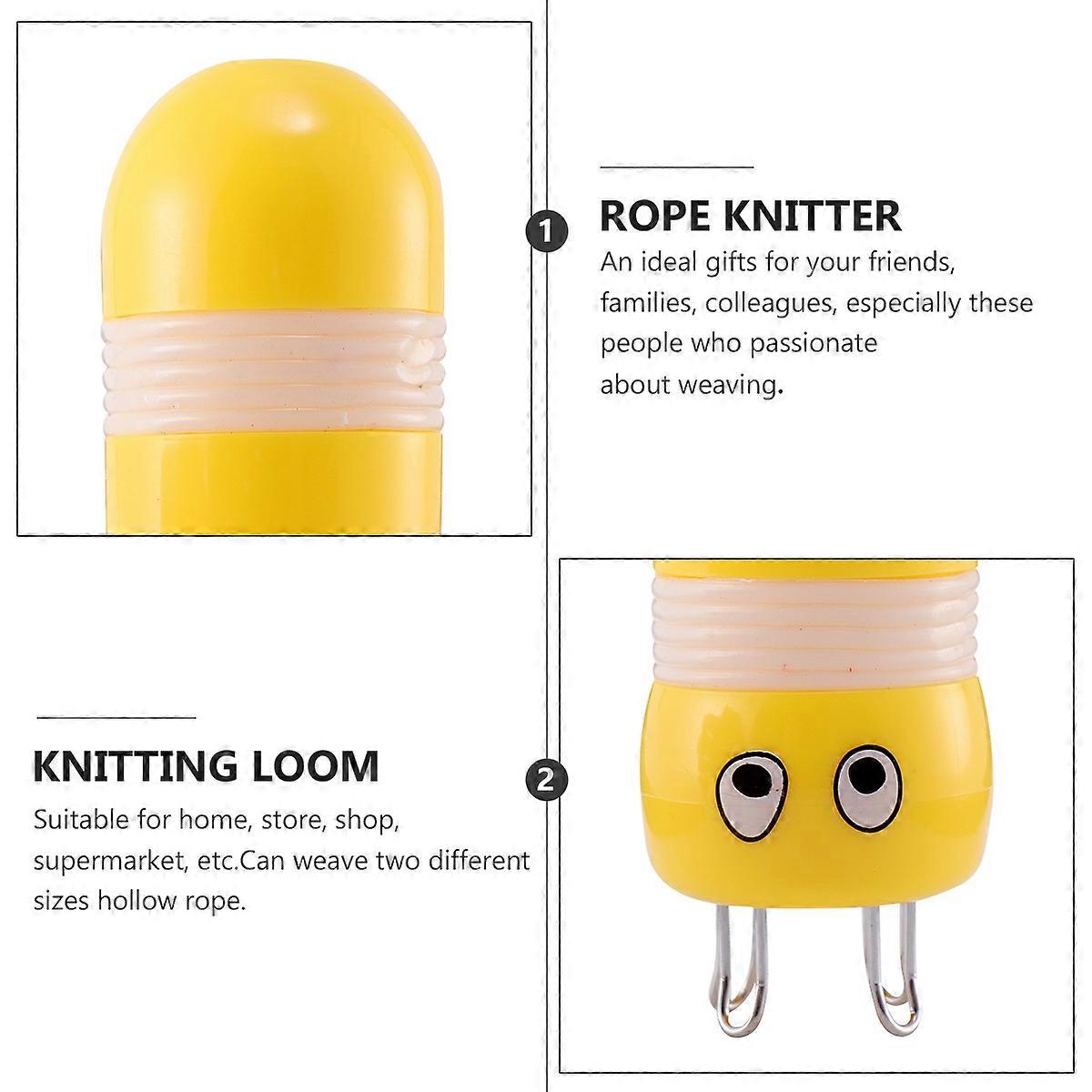 Knitting for Knitting Use 1Pcs Plastic Yellow Rope Braid Tool
