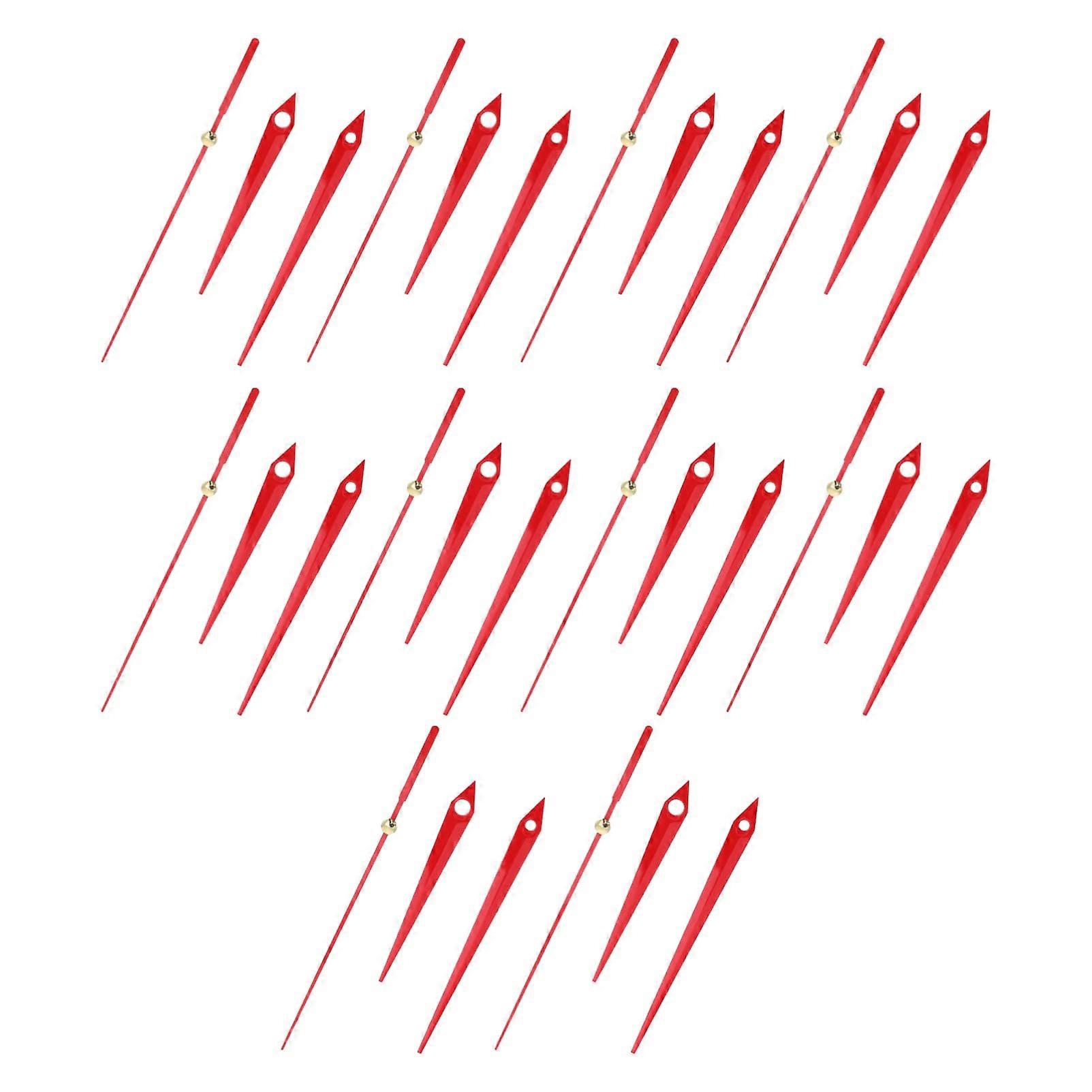 Clock Hands Replacement Kit 10 Sets, DIY Wall Clock Hands for , Easy Installation, Red Finish