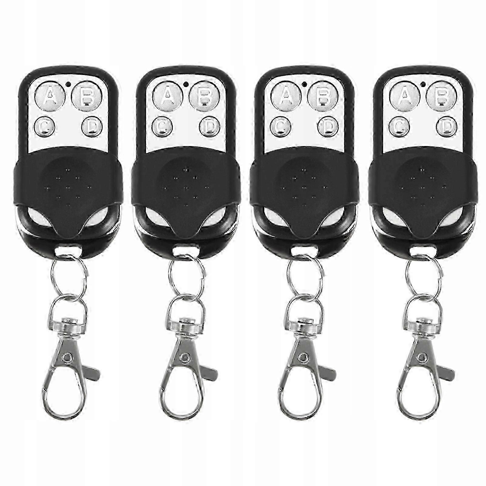 4pcs Wireless Copy Remote Control, Metal Four Button Garage Door Roller Shutter Pair Copy Code Remote Control