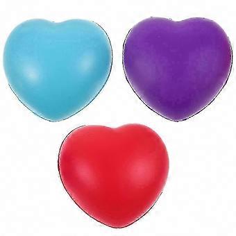 Stress Balls 3-Piece, Heart-Shaped Hand Exercisers for Finger Massage & Grip Strength Training