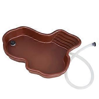 Tartaruga Bacino d'acqua con scala antiscivolo Piattaforma da bagno Foro di drenaggio Tartaruga Rettili Vasca da bagno Habitat Paesaggistica Portaacqua Ciotola Piatto