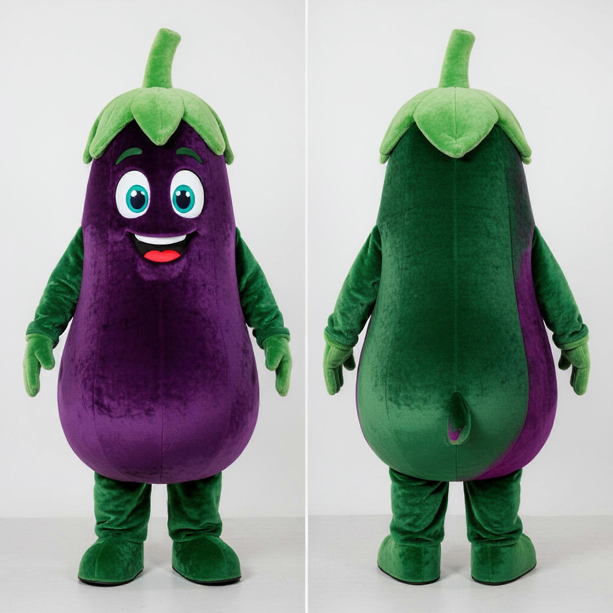 MASTICOT Forest Green Plump Eggplant Mascot
