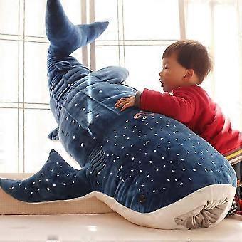 75cm Shark Plush Toy – Soft Blue Whale Shark Pillow Cushion, Huggable Stuffed Shark for Kids and Adults