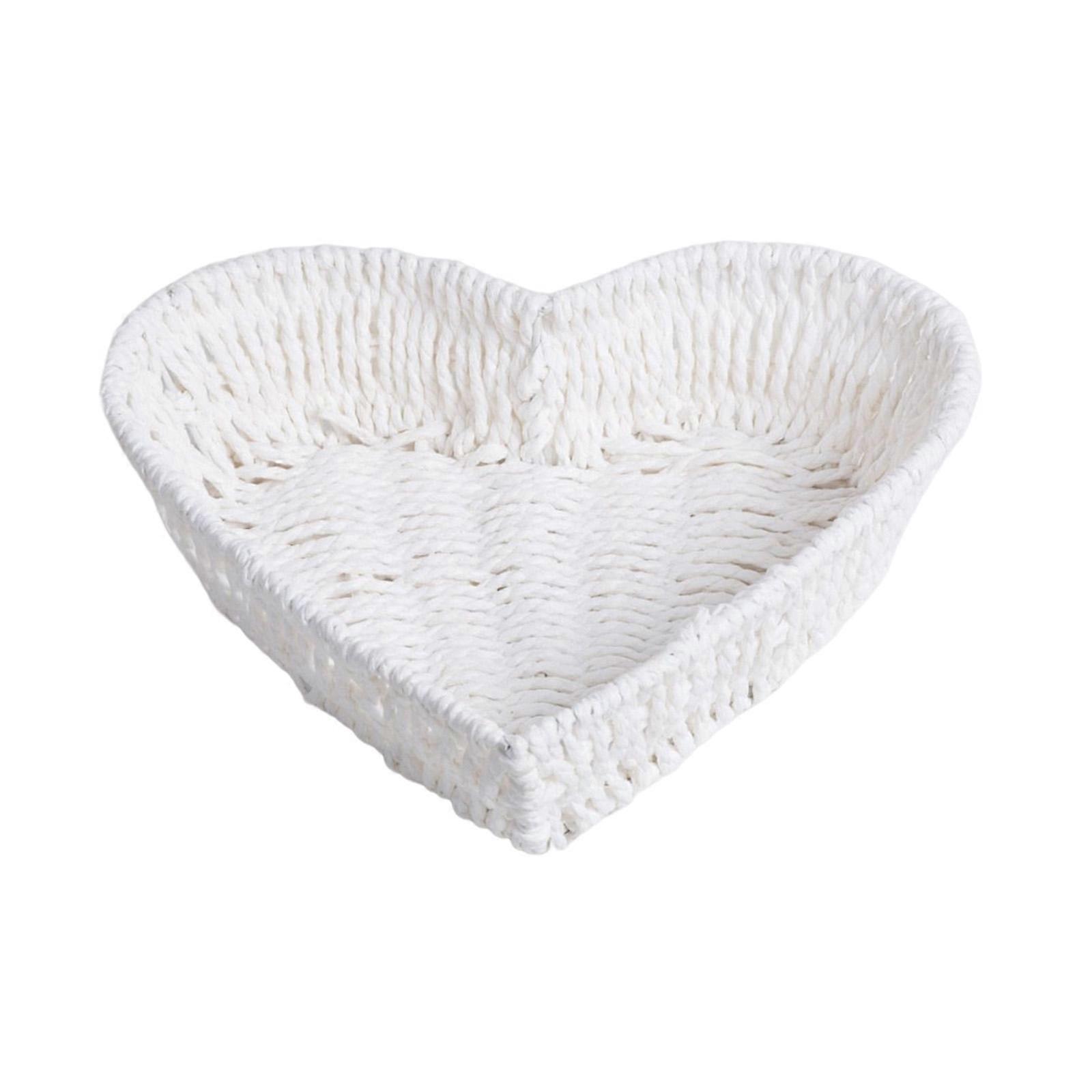 Paper Rope Woven Storage Basket, Stackable Multipurpose Organizer Bin