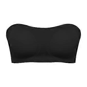 Sujetador invisible sin tirantes para mujer, cómodo, sin tirantes, de cobertura total, ideal para uso diario y ocasiones formales. Color negro.