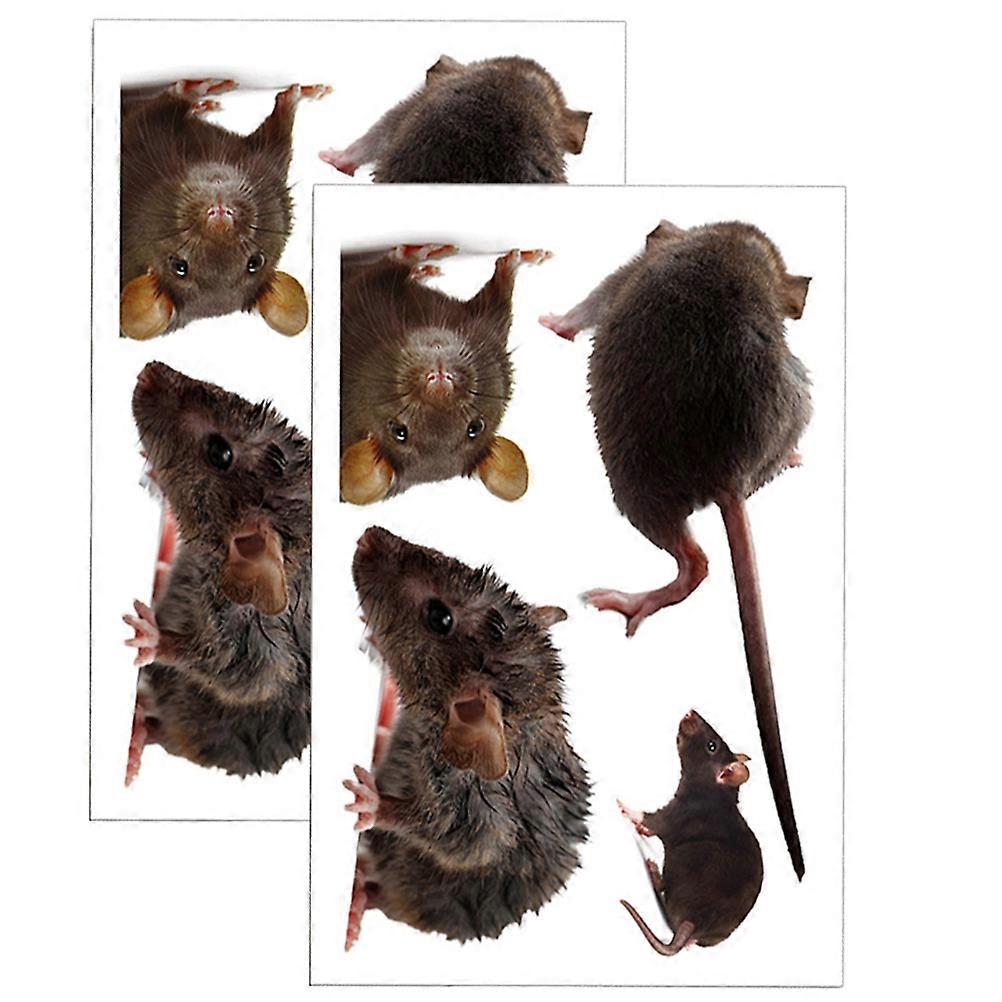 PVC Wall Decals Mouse Wall Sticker 2Sheets for Home Decoration