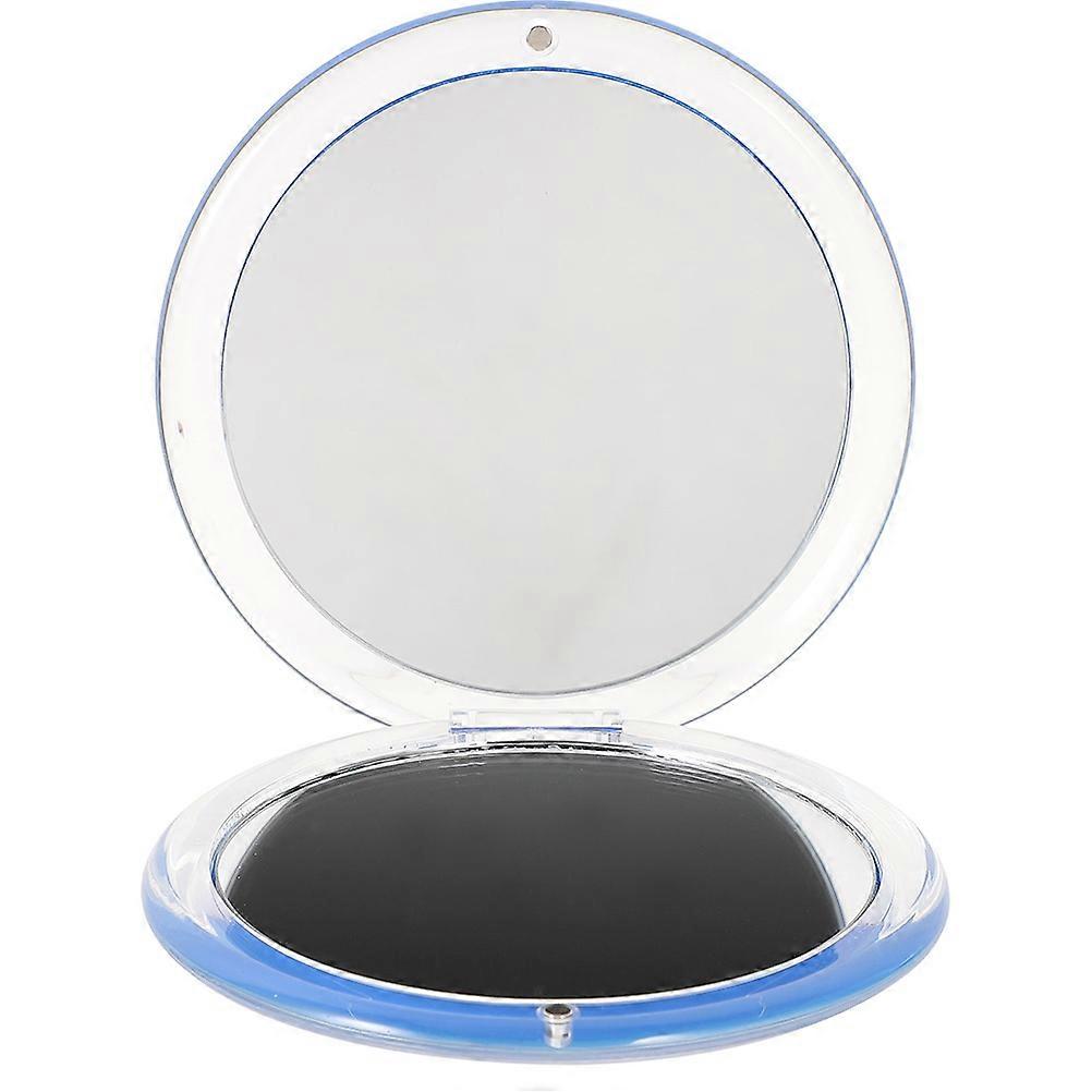 Blue Foldable Mirror Makeup Compact Mirror for Makeup Double-Sided