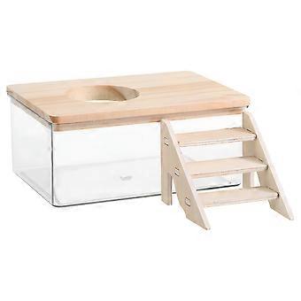 Transparent Hamster Bathroom Sand Bath Box for Pet Use 1Set