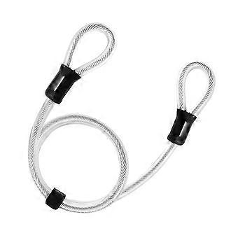 Bike Lock Cable for Bicycle Use 3Pcs Silver Safety Cable with Double Loop