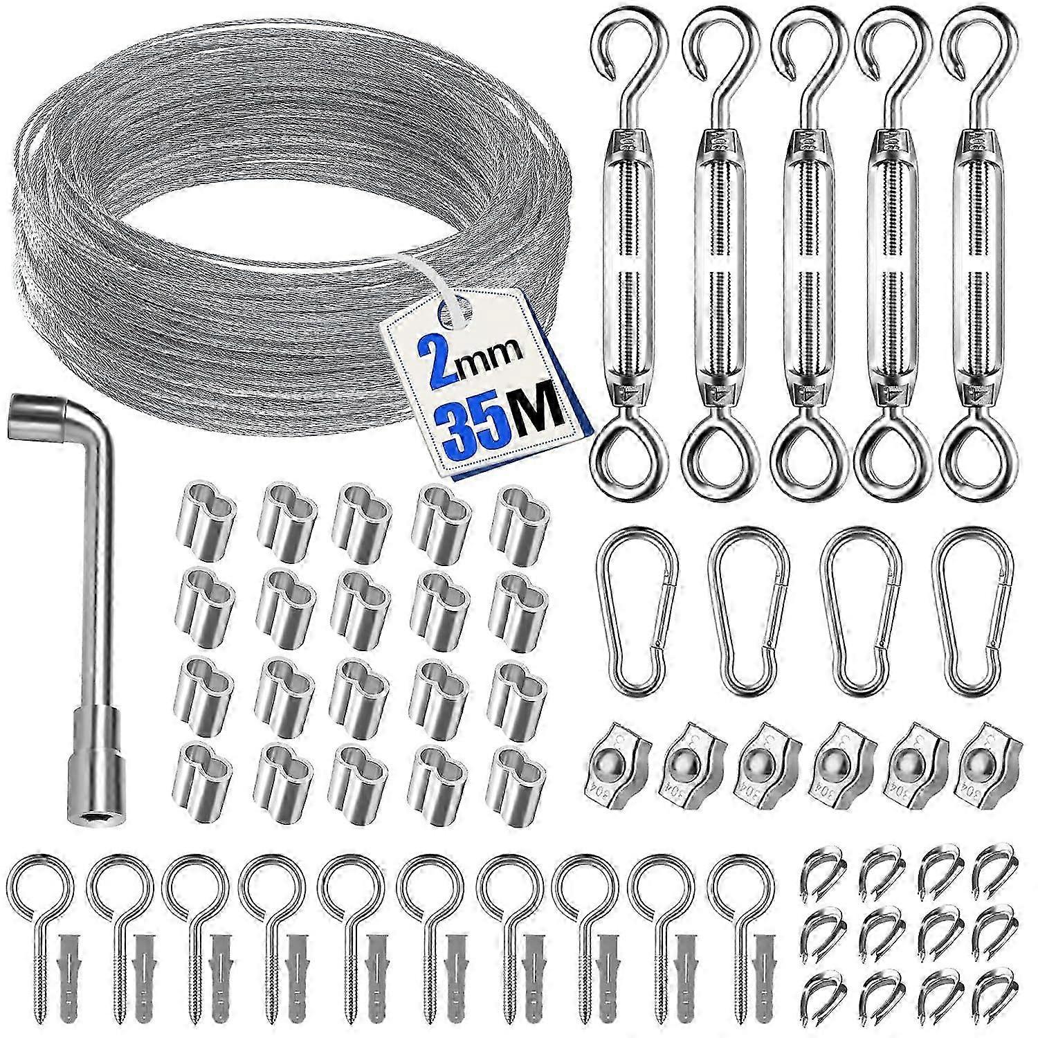 35M Galvanised Steel Cable Set