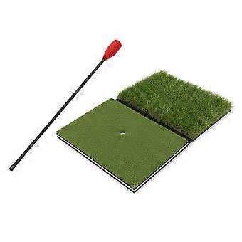 Golf Chipping Practice Aid Wrist with Swing Training Pad Turf Folding Mat for