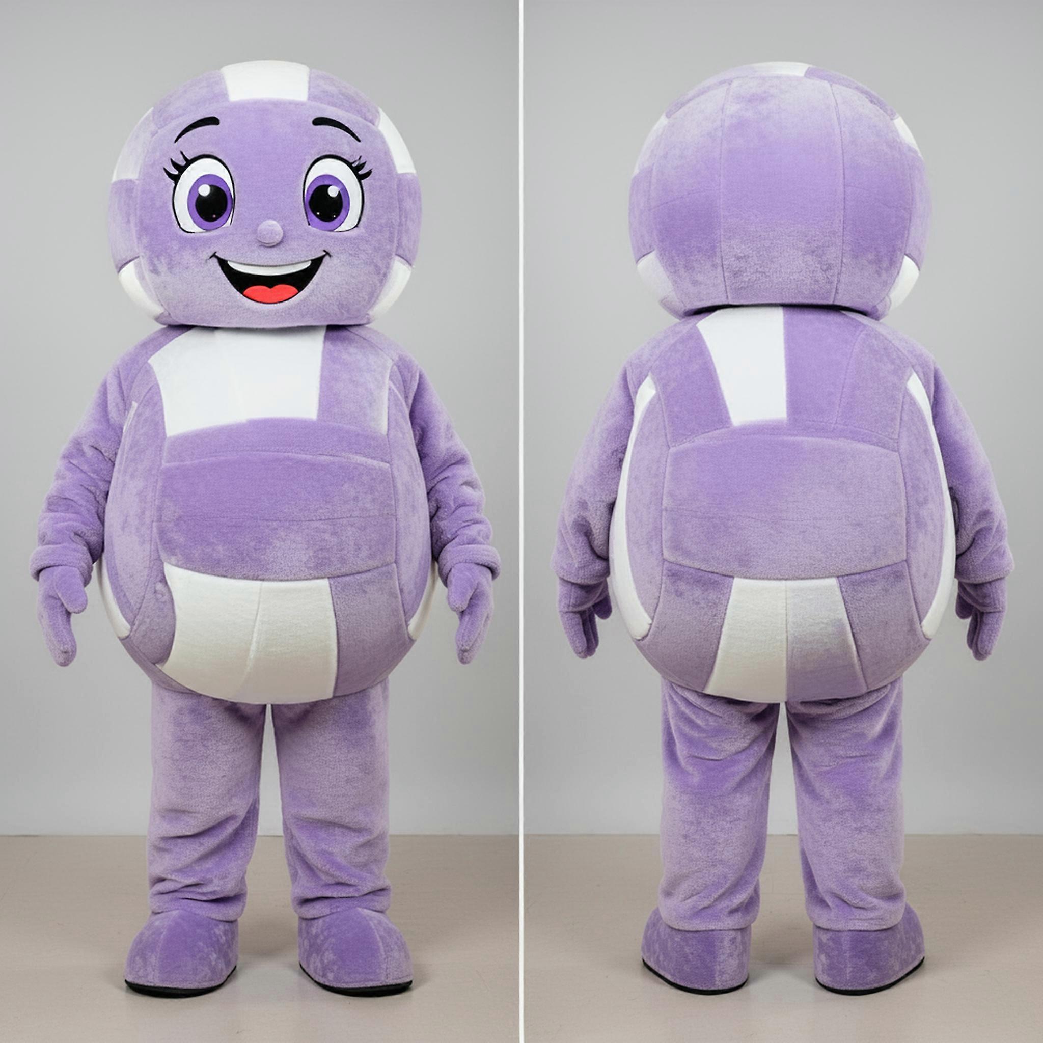 MASTICOT Lavender Rounded Volleyball Ball Mascot