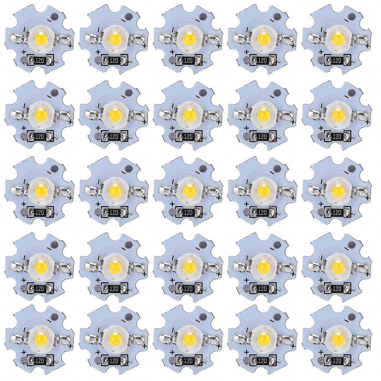 Yüksek Güçlü LED Lamba Boncuk Işık Kaynağı Çipleri 25 Adet 0,5W 5V Alüminyum Plakalı